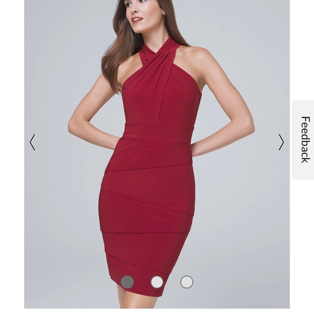 White House Black Market Instantly Slimming Twist-Neck Sheath Dress